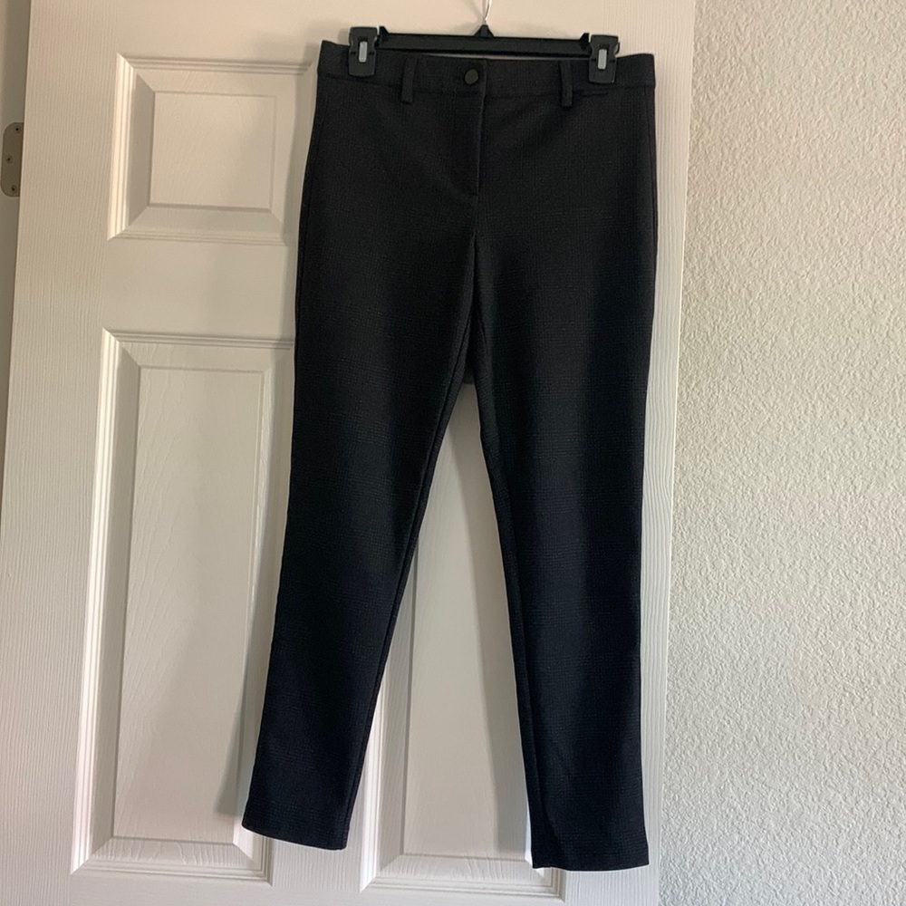 Black plaid dress pants